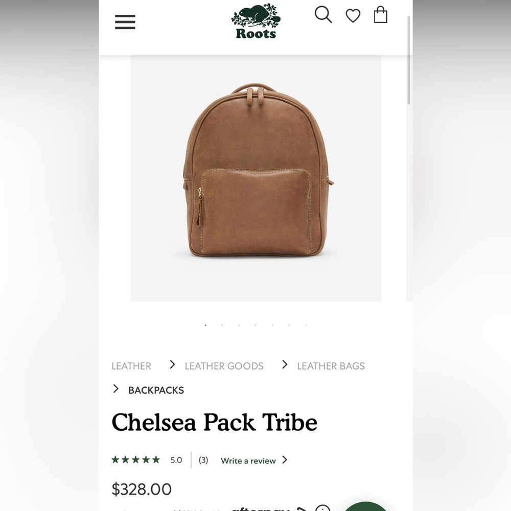 Roots Chelsea Pack Tribe Leather Backpack - Brown